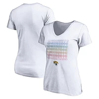 Women's White Jacksonville Jaguars City Pride V-Neck T-Shirt