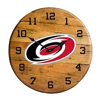 Imperial Carolina Hurricanes Oak Barrel Clock