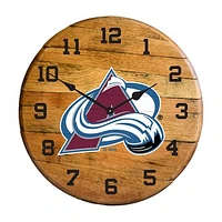 Imperial Colorado Avalanche Oak Barrel Clock