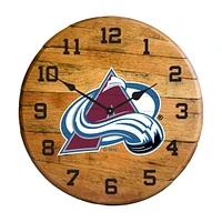 Imperial Colorado Avalanche Oak Barrel Clock