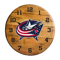 Imperial Columbus Blue Jackets Oak Barrel Clock