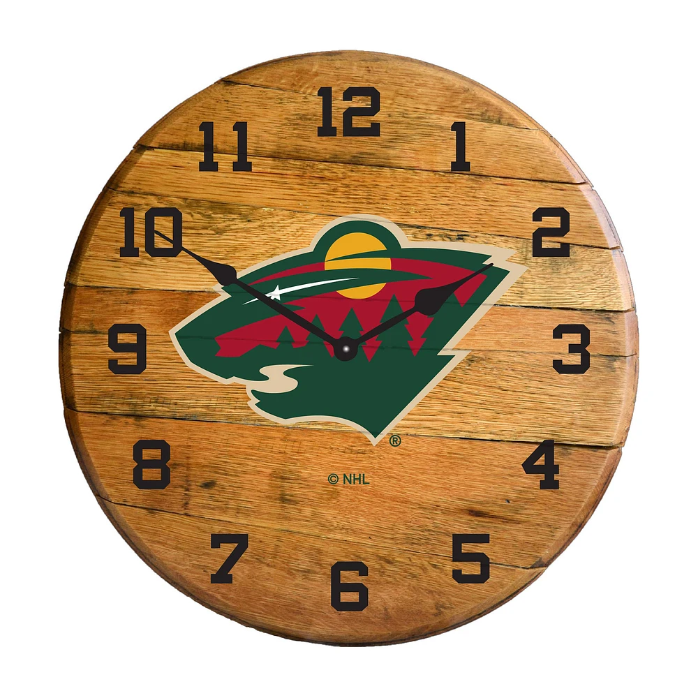 Imperial Minnesota Wild Oak Barrel Clock