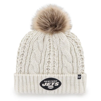 Women's '47 Cream New York Jets Meeko Cuffed Knit Hat