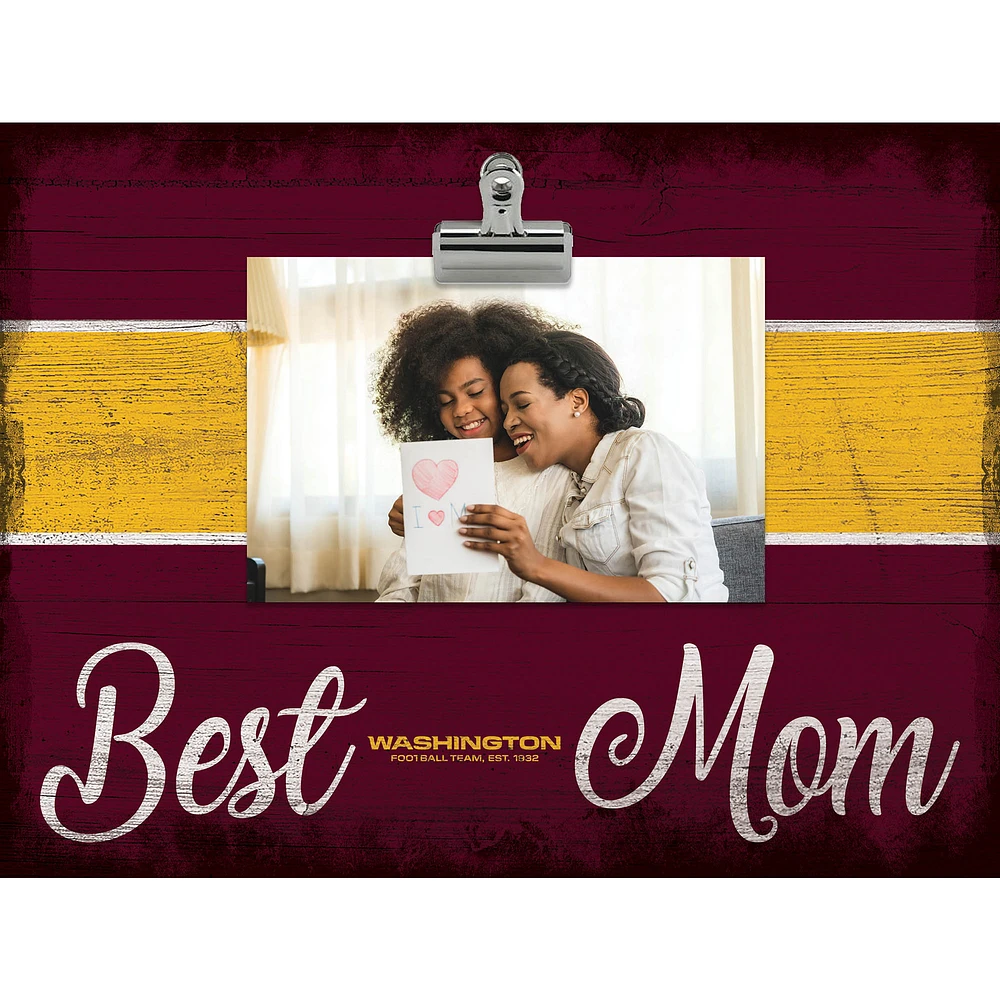Washington Football Team 10.5'' x 8'' Best Mom Clip Frame