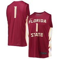 Men's Nike #1 Garnet Florida State Seminoles Team Replica Basketball Jersey