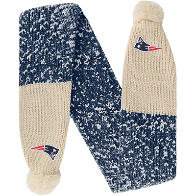 FOCO New England Patriots Confetti Scarf with Pom