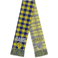 FOCO Los Angeles Rams Plaid Color Block Scarf