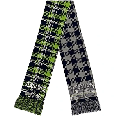 FOCO Seattle Seahawks Plaid Color Block Scarf