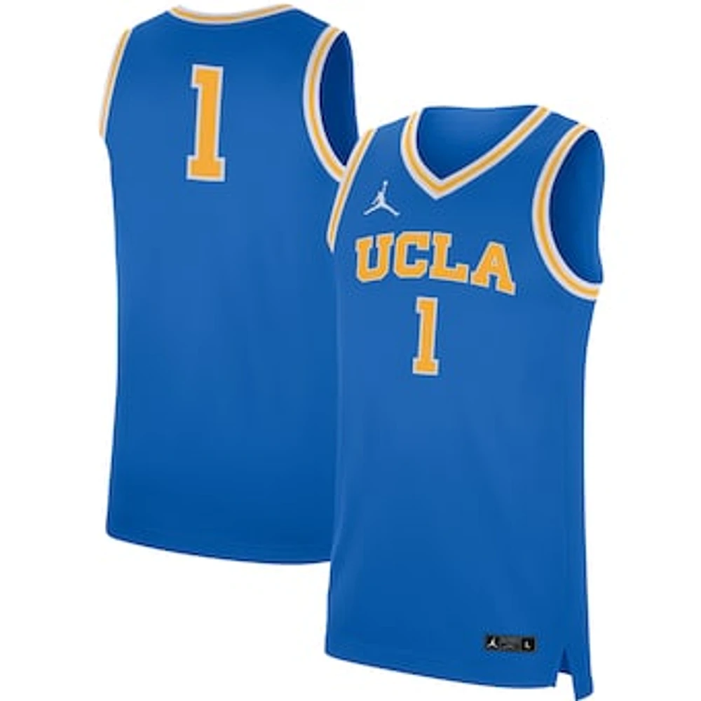 Men's Jordan Brand #1 Blue UCLA Bruins Replica Basketball Jersey