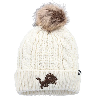 Women's '47 Cream Detroit Lions Meeko Cuffed Knit Hat