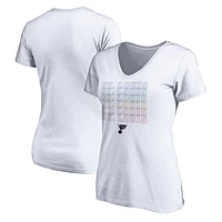 Women's White St. Louis Blues City Pride V-Neck T-Shirt