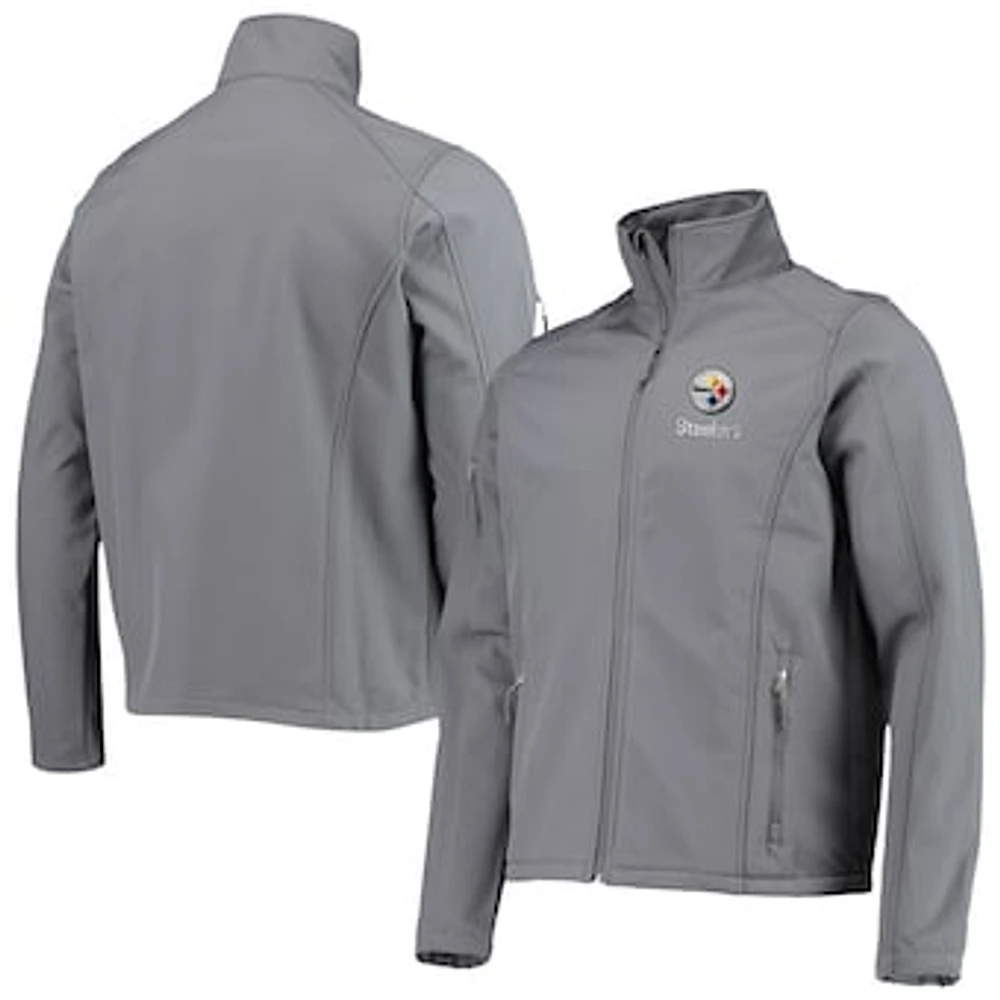 Men's Dunbrooke Charcoal Pittsburgh Steelers Sonoma Softshell Full-Zip Jacket