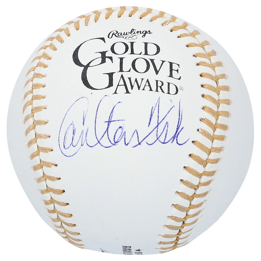 Carlton Fisk Boston Red Sox Autographed Rawlings Gold Glove Award Baseball