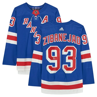 Mika Zibanejad New York Rangers Autographed Blue adidas Authentic Jersey