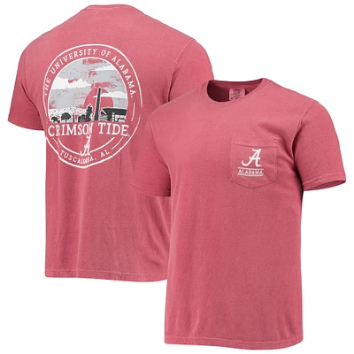 Men's Crimson Alabama Crimson Tide Circle Campus Scene T-Shirt