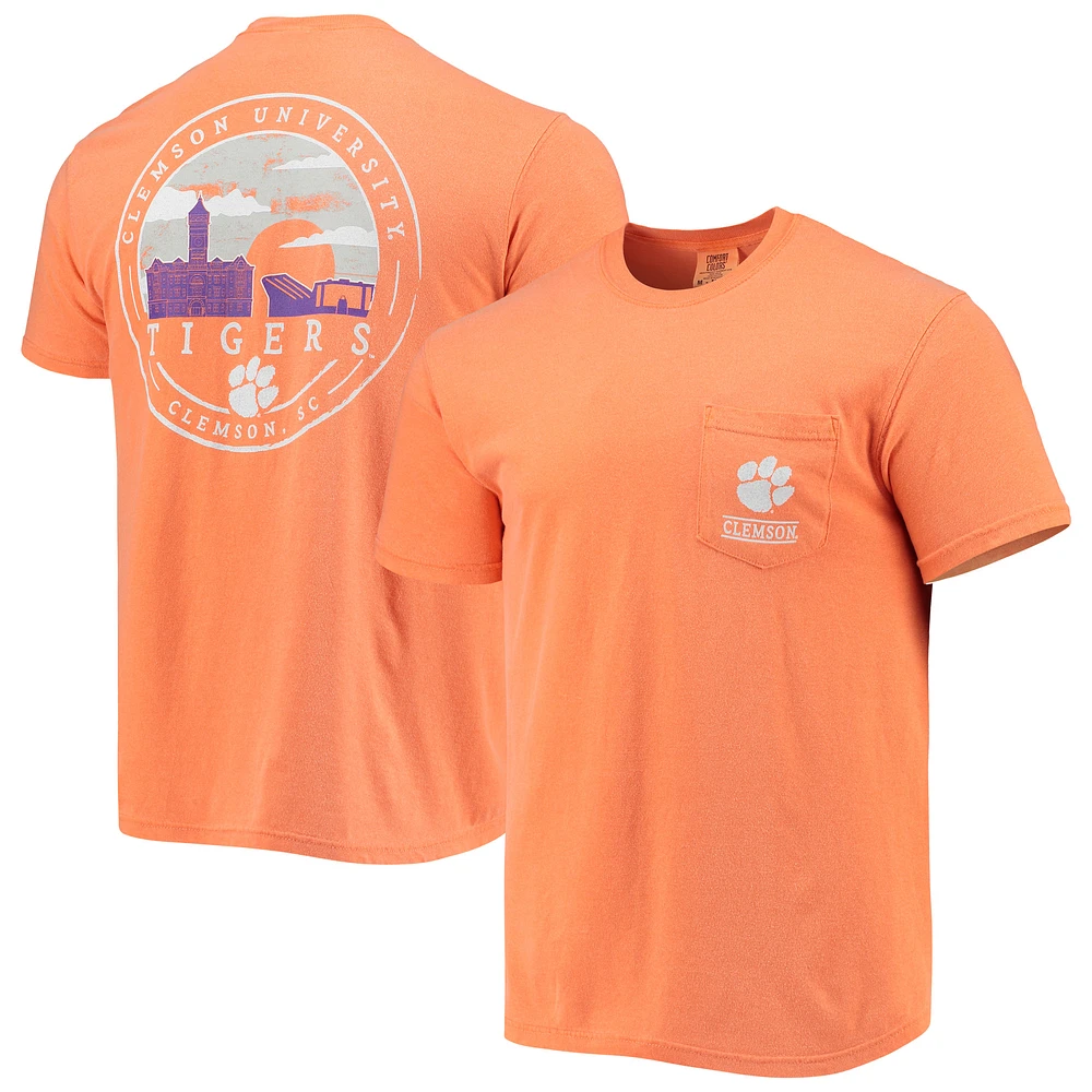 Men's Orange Clemson Tigers Circle Campus Scene T-Shirt