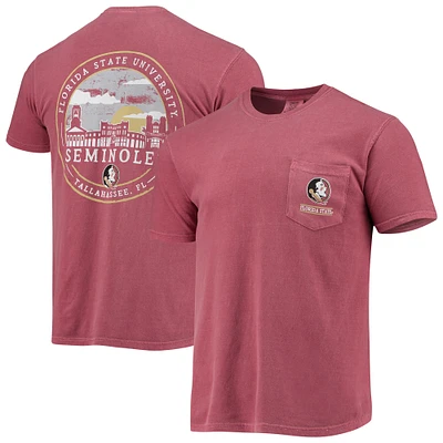 Men's Garnet Florida State Seminoles Circle Campus Scene T-Shirt