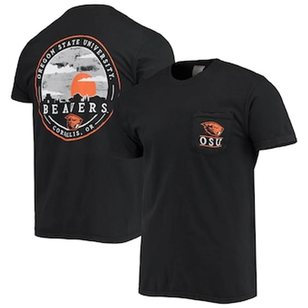 Men's Black Oregon State Beavers Circle Campus Scene T-Shirt