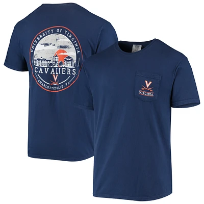 Men's Navy Virginia Cavaliers Circle Campus Scene T-Shirt