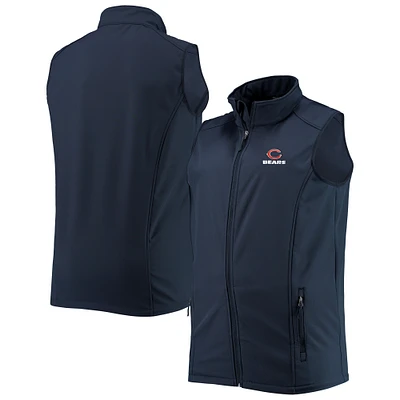 Men's Dunbrooke Navy Chicago Bears Big & Tall Archer Softshell Full-Zip Vest