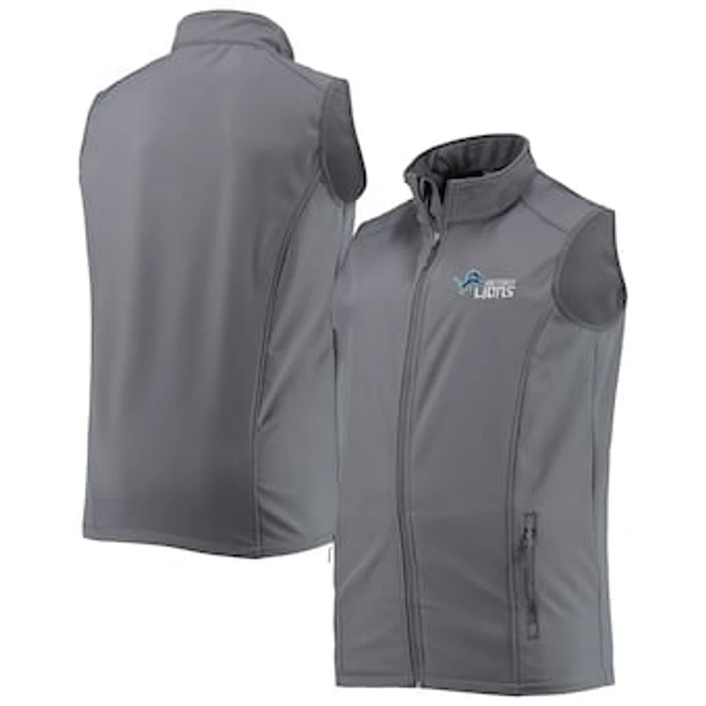 Men's Dunbrooke Graphite Detroit Lions Big & Tall Archer Softshell Full-Zip Vest