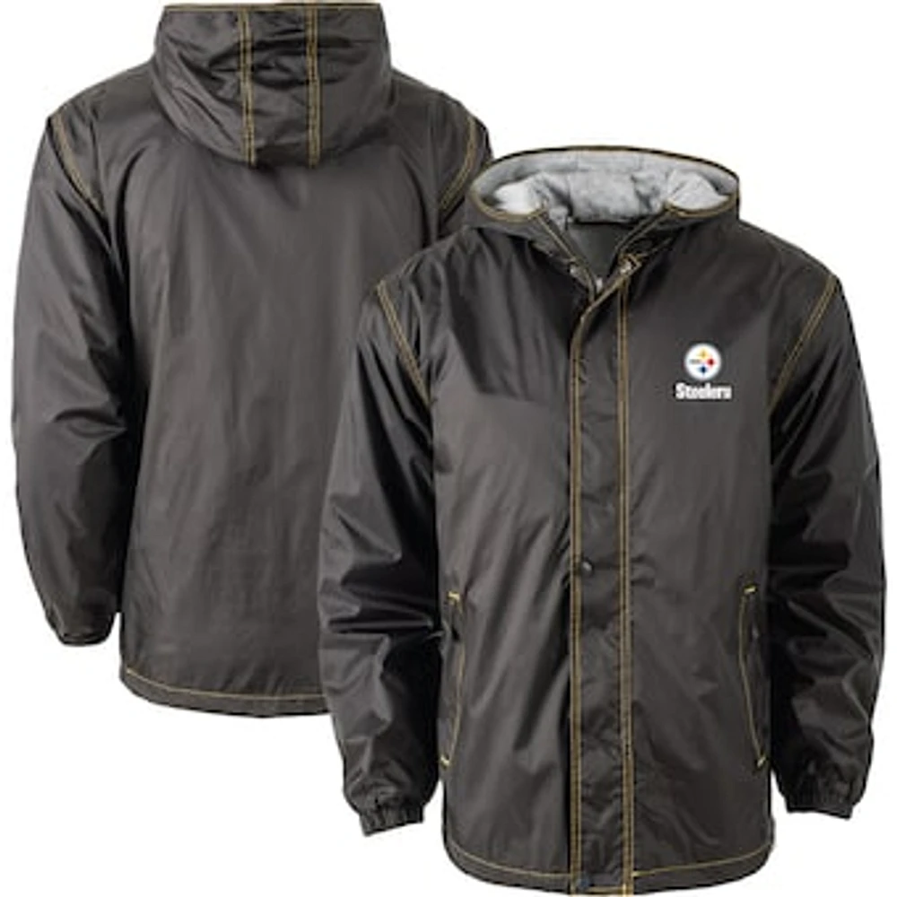 Men's Dunbrooke Black Pittsburgh Steelers Big & Tall Legacy Stadium Full-Zip Jacket