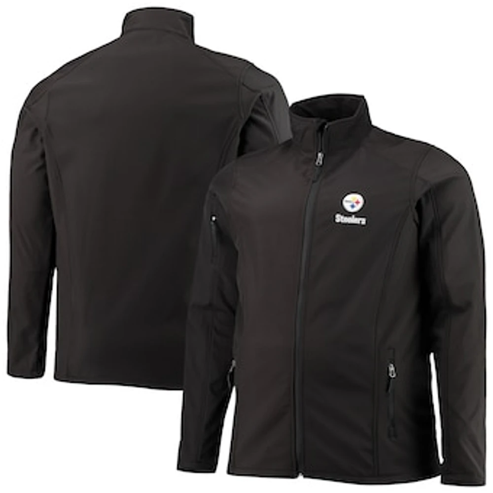 Men's Dunbrooke Black Pittsburgh Steelers Big & Tall Sonoma Softshell Full-Zip Jacket