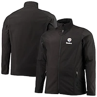 Men's Dunbrooke Black Pittsburgh Steelers Big & Tall Sonoma Softshell Full-Zip Jacket