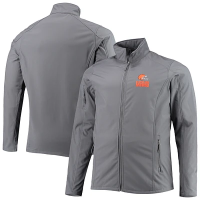 Men's Dunbrooke Gray Cleveland Browns Big & Tall Sonoma Softshell Full-Zip Jacket