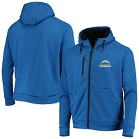 Men's Dunbrooke Powder Blue Los Angeles Chargers Shag Tri-Blend Full-Zip Raglan Hoodie