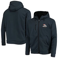 Men's Dunbrooke Navy Denver Broncos Shag Tri-Blend Full-Zip Raglan Hoodie