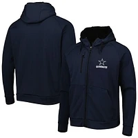 Men's Dunbrooke Navy Dallas Cowboys Shag Tri-Blend Raglan Full-Zip Hoodie