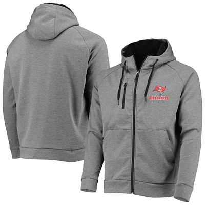 Men's Dunbrooke Charcoal Tampa Bay Buccaneers Shag Tri-Blend Full-Zip Raglan Hoodie