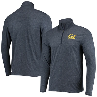 Men's Champion Heathered Navy Cal Bears Field Day Team Quarter-Zip Jacket