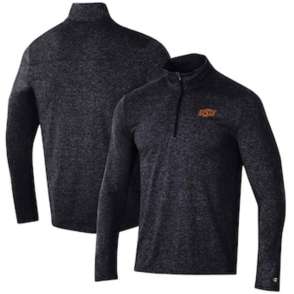 Men's Champion Heathered Oklahoma State Cowboys Field Day Team Quarter-Zip Jacket