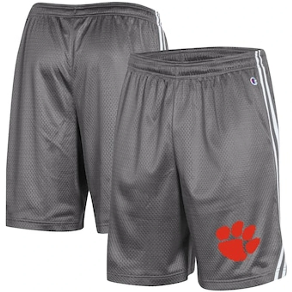 Men's Champion Gray Clemson Tigers Team Lacrosse Shorts