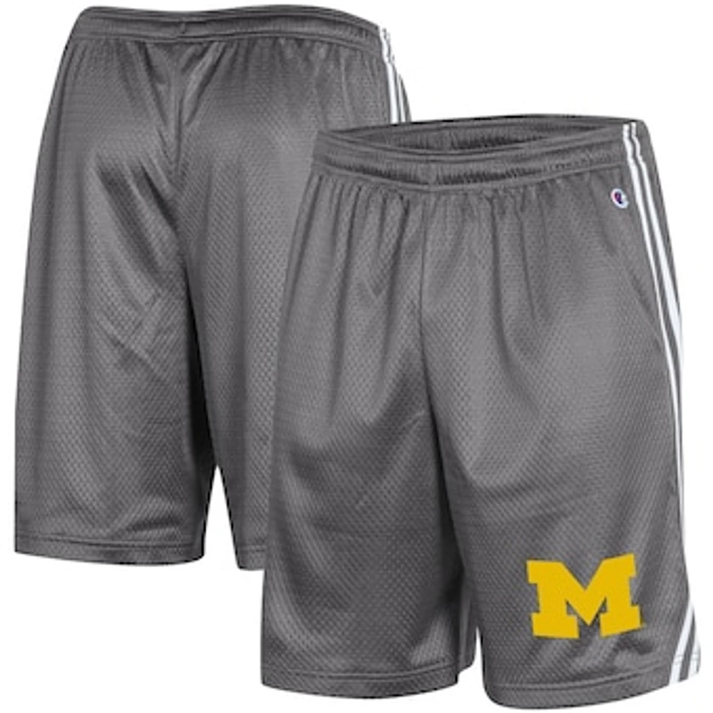 Men's Champion Gray Michigan Wolverines Team Lacrosse Shorts