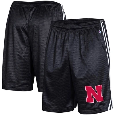 Men's Champion Black Nebraska Huskers Team Lacrosse Shorts