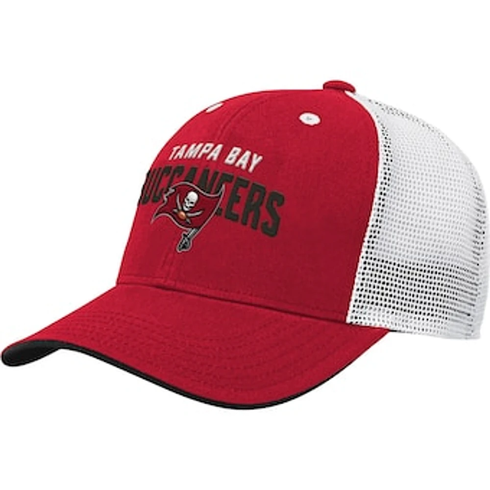 Youth Red/White Tampa Bay Buccaneers Core Lockup Adjustable Hat