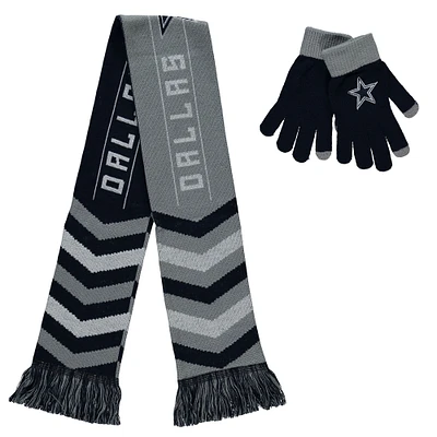 FOCO Navy Dallas Cowboys Glove & Scarf Combo Set