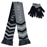 FOCO Navy Dallas Cowboys Glove & Scarf Combo Set