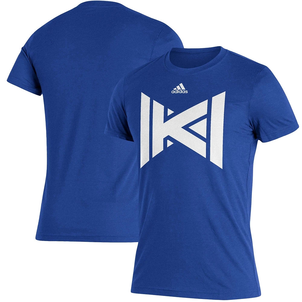 Men's adidas Royal Kansas Jayhawks Sideline Tri-Blend T-Shirt