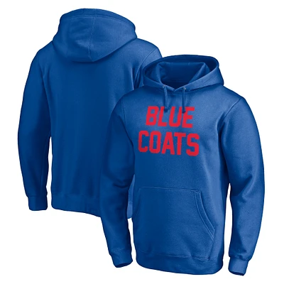Men's Blue Delaware Coats Primary Logo Pullover Hoodie