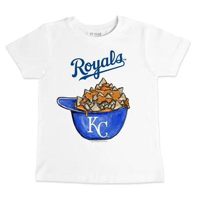 Toddler Tiny Turnip White Kansas City Royals Nacho Helmet T-Shirt