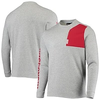 Men's Under Armour Heathered Gray Wisconsin Badgers 2021 Sideline Football Fleece Pullover Sweatshirt