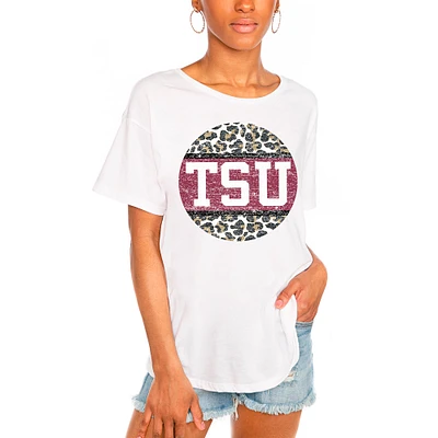 Women's White Texas Southern Tigers Scoop & Score Easy T-Shirt
