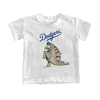 Infant Tiny Turnip White Los Angeles Dodgers Stega T-Shirt