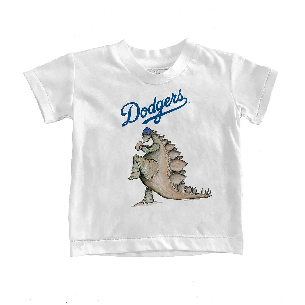 Infant Tiny Turnip White Los Angeles Dodgers Stega T-Shirt