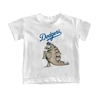 Infant Tiny Turnip White Los Angeles Dodgers Stega T-Shirt