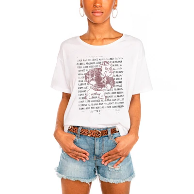 Women's White Alabama A&M Bulldogs Bold Type Easy T-Shirt